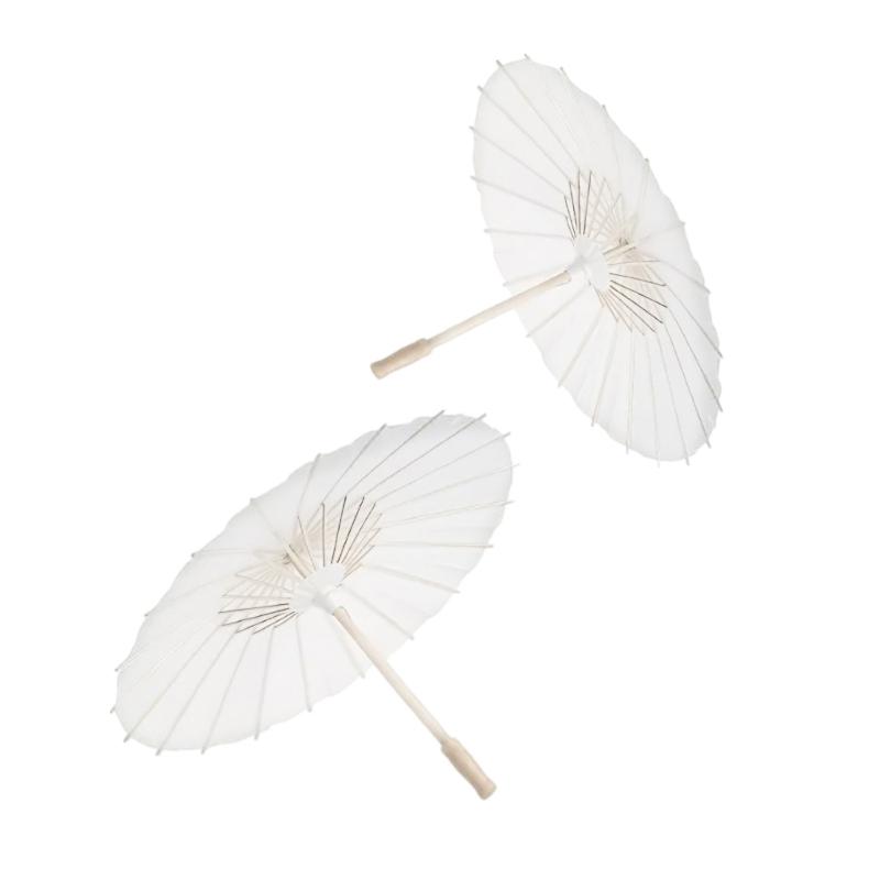 Klassischer Weißer Regenschirm für Braut 1920er Jahre Damenkostüm und Hochzeitsdekorationen Eleganter Sonnenschirm für Hochzeitsgeschenk der Braut