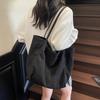 Korean Retro Corduroy Shoulder Bag New Winter Simple Large Capacity Tote Bag Texture Leisure Stylish and Versatile Storage Bag