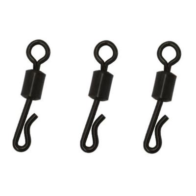 25 stücke Schwarz Angeln Stecker Edelstahl Kupfer Schnell Ändern Wirbel Angeln