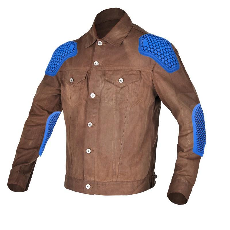 

VOLERO Motorcycle Riding Clothes Men Women s Casual Retro Coated Oil Wax Jacket Drop Resistance Suit Sleeve Length L