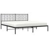 Struttura Letto in Metallo con Testiera Nero 183 x 213 cm