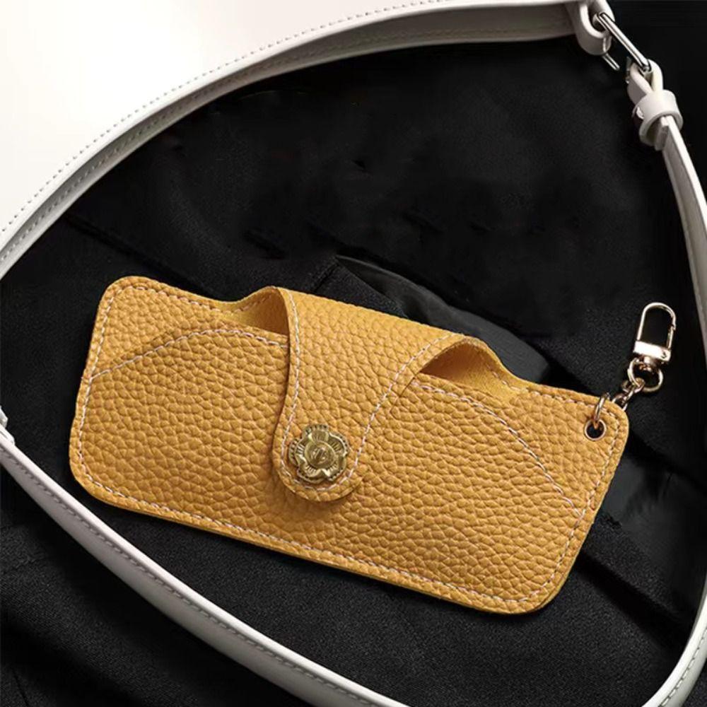 Retro Anti Pressure PU Leather Sunglasses Storage Bag Protective Sleeve Spectacle Case Glasses Case