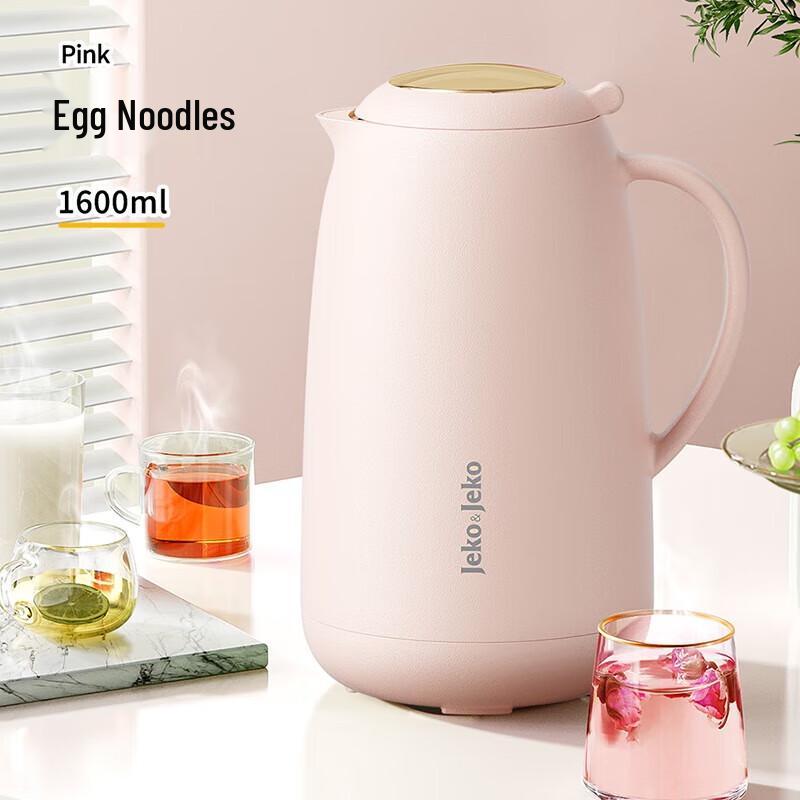 JEKO&JEKO Press-Type Glass Liner Thermos Flask