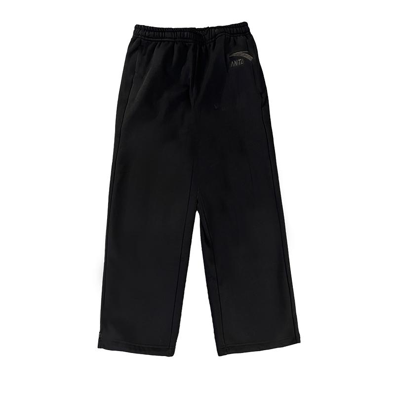 Anta Straight Loose Fashion Versatile Casual Pants Men bottoms Basic-Black 152448302N-2
