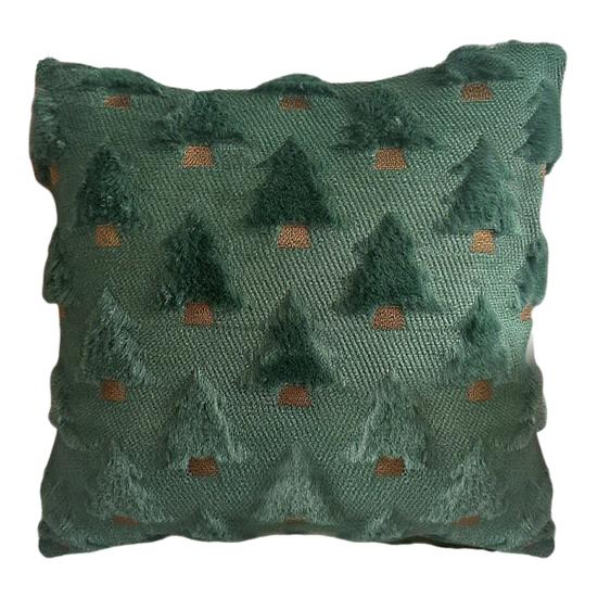Christmas Pillowcase 3D Embroidery Tree Pattern Winter Holiday Throw Pillow Cushion Cover Festive Home Decor