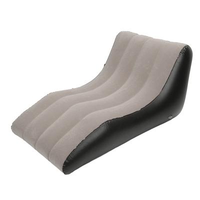 Inflatable Sofa Chair PVC Flocked Inflatable Chair Blow Up Couch for Living Rooms Camping Trips