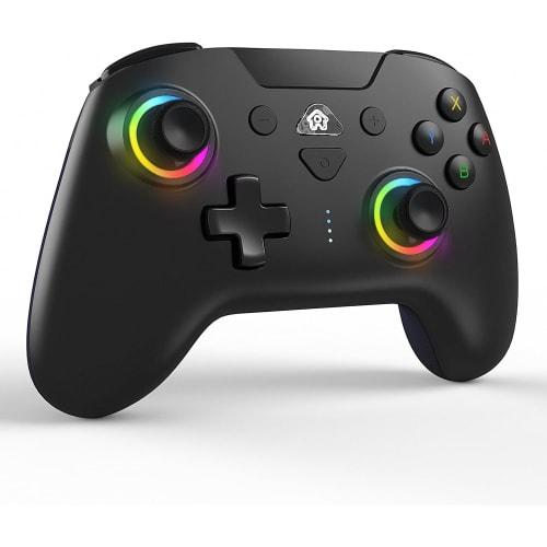 Switch Controller, Automatic Fire Function, Back Button Included, Macro Function, Bluetooth Connection, 6-axis Gyro Sensor, 7-color RGB Light, 1000mAh