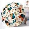 1pc Dogs Floral Automatic Open/close, Heavy-Duty Iron Frame & 8-Rib structure, Compact Folding Umbrella for Women/Men, All-Season Travel,  123