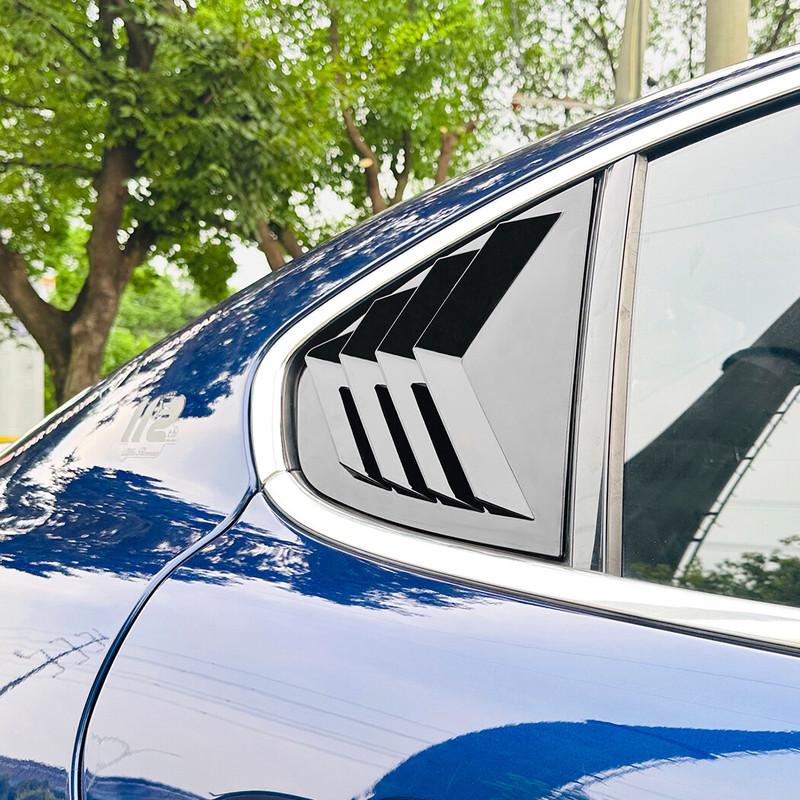 For Alfa Romeo Giulia 2015 2016 2017-2024 ABS Plastic Rear Window Quarter Louver Cover Side Vent Trim Car Adhesive Accessories