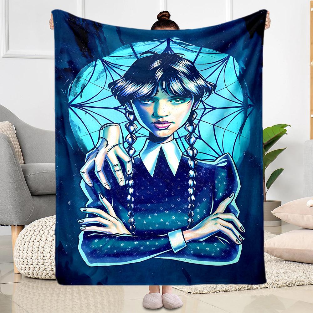 Wednesday Addams Clockwork Blanket Suitable for sofas,travel, living rooms also a good gift for friends and family Suitable for all seasons.