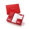 JILL STUART Bonheur Towel Gift Set: 2 Handkerchiefs and 2 Face Towels, Red, Boxed, Flower Design (Product Code: 58-3249300)