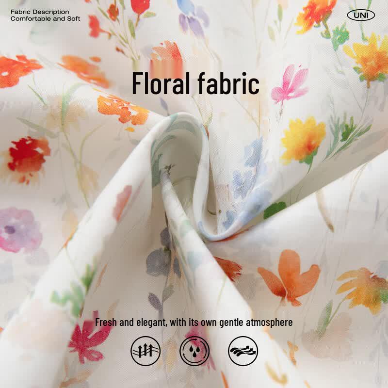 unifree 2026 Summer Floral Print Slim-Fit Dress