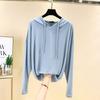 Women's Modal Hoodies Oversized Pullover Sweatshirts Long Sleeve Drawstring Sunshirt