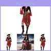 Deslumbrante Traje de Pirata Caribenho Feminino com Design Inspirado em Jack Sparrow para Festas de Halloween