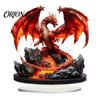 Exquisite Fantasy Creature Model Dragon Acrylic Statue, Gothic Tabletop Figurine, Mythical Colorful Winged Art Desktop Ornament for Office Bedroom