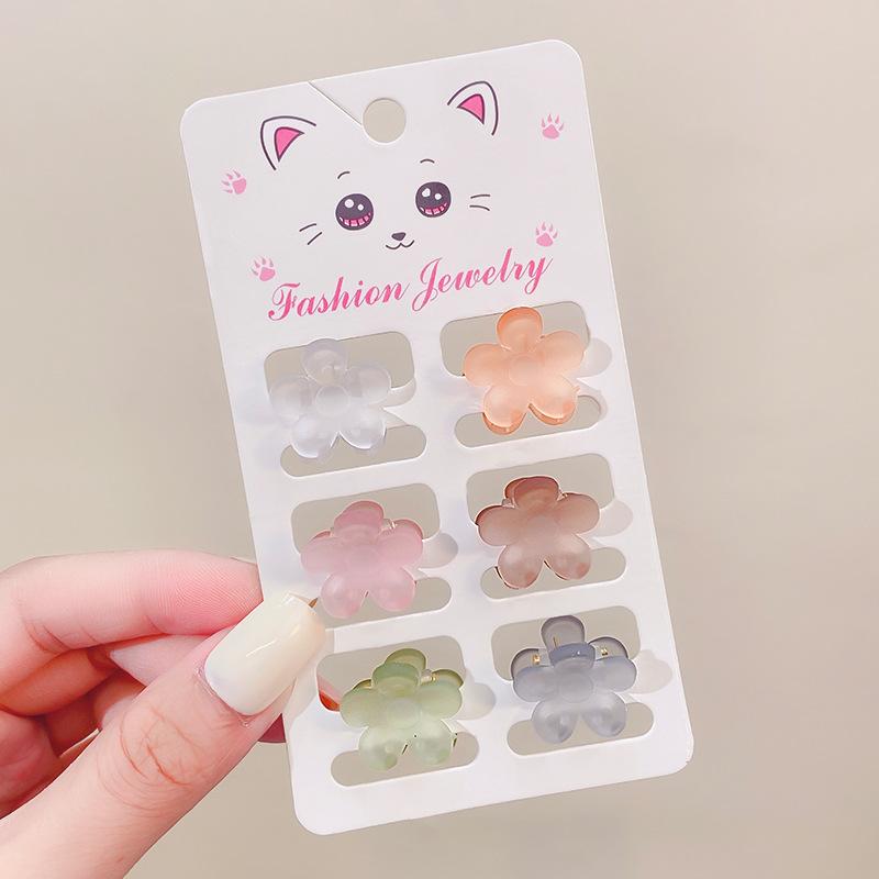 

6 шт./набор Женские Девичьи Милые Красочные Бабочки Цветы Маленькие Акриловые Заколки для Волос Сладкие Зажимы Заколки Модные Аксессуары для Волос