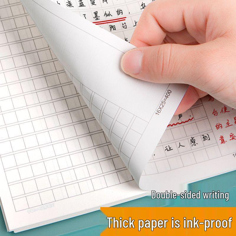 Set of 5 Loose-Leaf Composition Books for Students: 300 Words, 400 Squares, 16 Squares, Plus 4 Replacement Pages