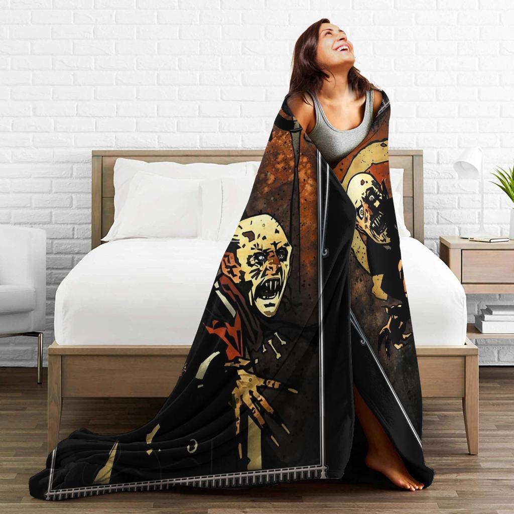 Masquerade Clan Nosferatu Revised Knitted Blankets Flannel  Super Warm Throw Blankets for Airplane Travel Bedspread