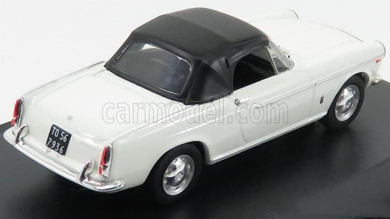 Atlas Scale Fiat 1500 Cabriolet 1963 White ATLAS FIAT 1500 CABRIOLET 1/43