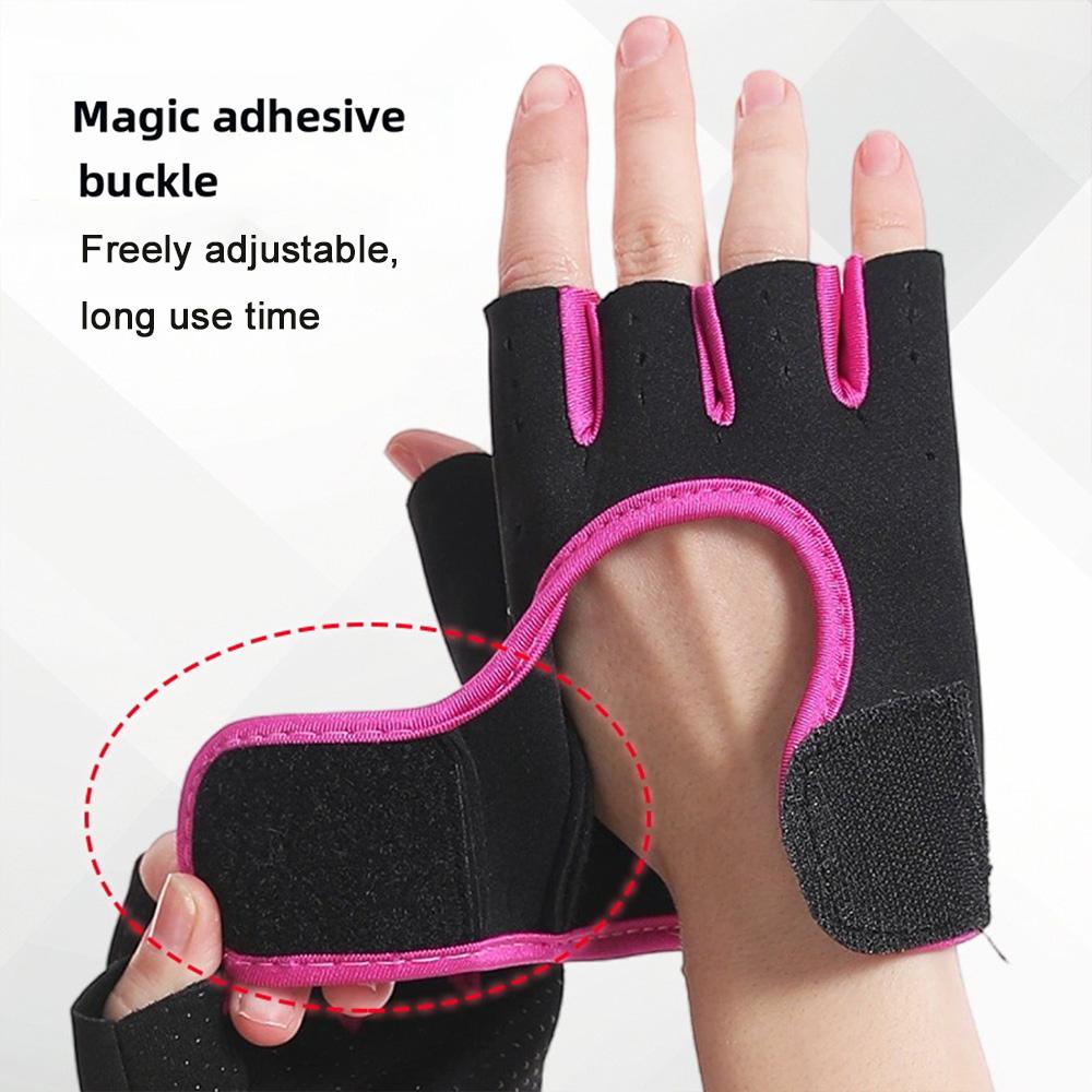 Women Men Fitness Gym Gloves Weightlifting Gloves Half Finger Breathable Non-slip Gel Pad Bodybuilding Training Dumbbells Gloves 6