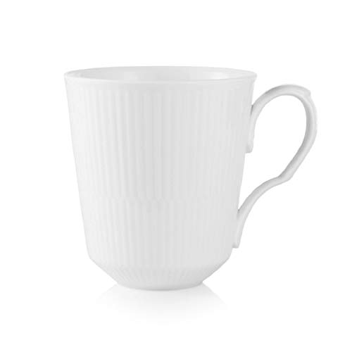 [Officially Imported] Royal Copenhagen White Fluted Pair Mugs, Large, Wedding Gift, 1016918