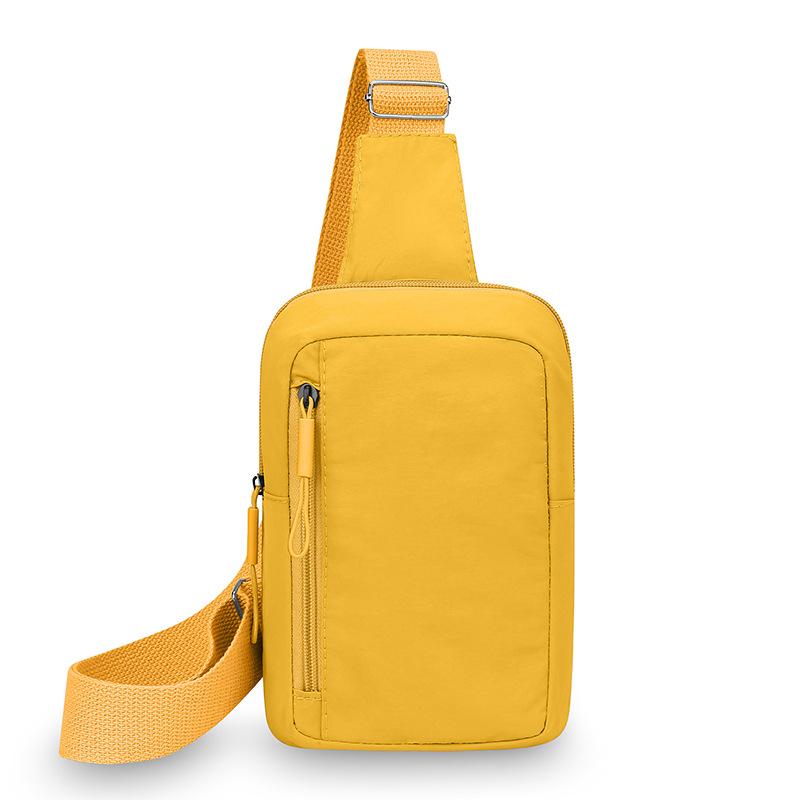 New Solid Simple Sports Chest Bag Women's Crossbody Bag Lightweight and Versatile Shoulder Bag