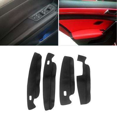 Soft Leather Door Panel Cover For VW Touran 2016 2017 2018 Car-styling Door Panels Guards / Door Armrest Panel Skin Cover