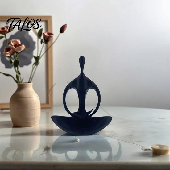 Minimalist Zen Humanoid Sculpture Ornament, 3D Printed Abstract Figurine with Smooth Surface And Delicate Texture, Compact Home Decoration for Living
