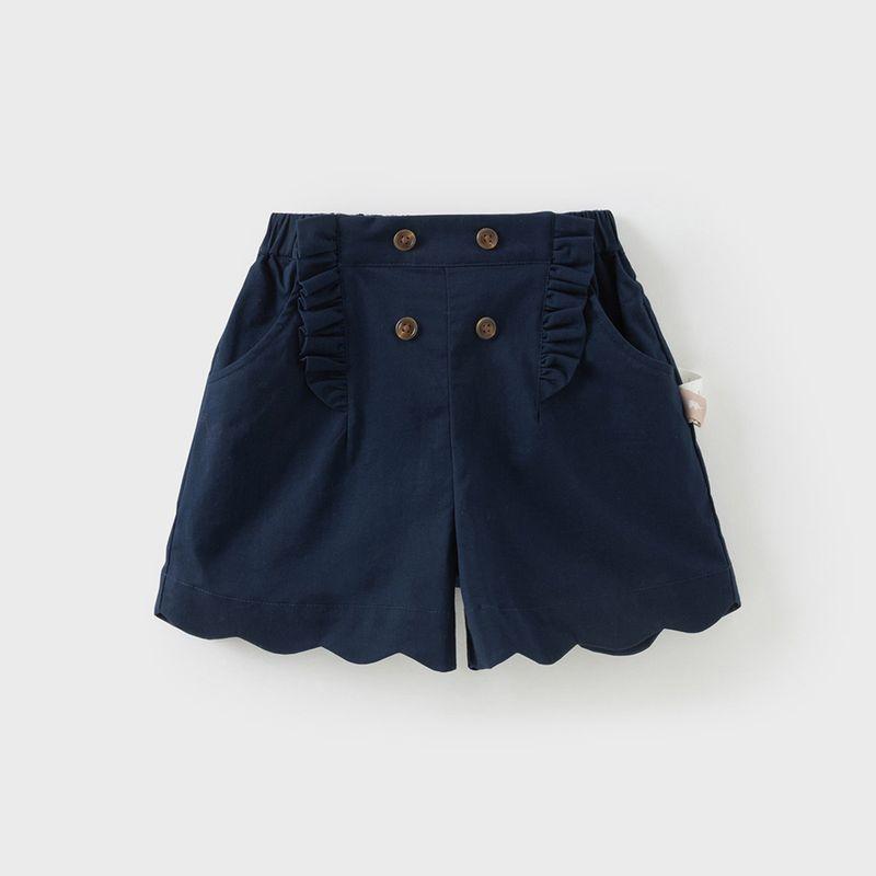 David Bella Children s Pants 2026 New Girls  Academy Style Uniform Shorts for Older Children Casual Pants Summer Wear Navy Blue [Ready in Stock] 130 cm