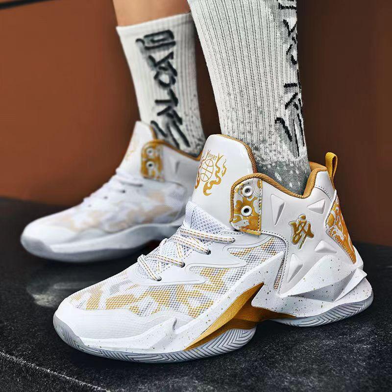 Venom Youth Basketball Shoes Friction Sound Non-slip Wear-resistant Lightweight Breathable High-top Men's Youth Mandarin Duck Sneakers
