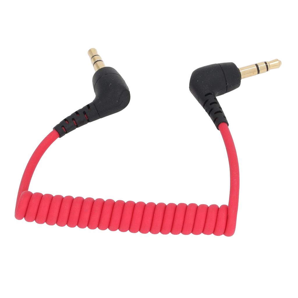3.5mm for TRS to for TRS Adapter Mic Cord PVC OFC Coiled Microphone Patch Cable for Rode SC2 Smartphones Video Mic