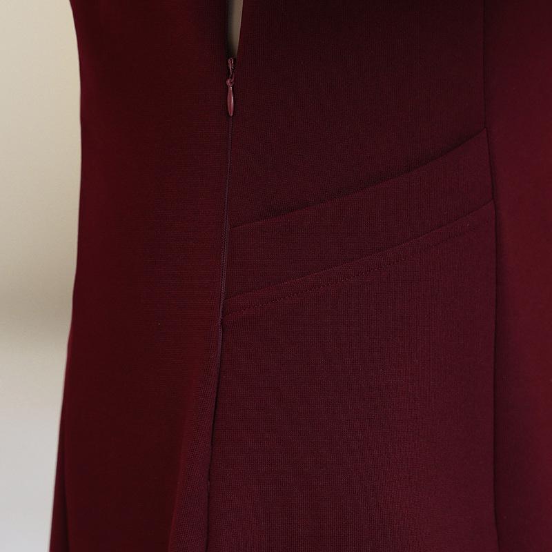 2025 Elegant Spring & Autumn Long-Sleeved Dress for Middle-Aged Women: Stylish & Noble