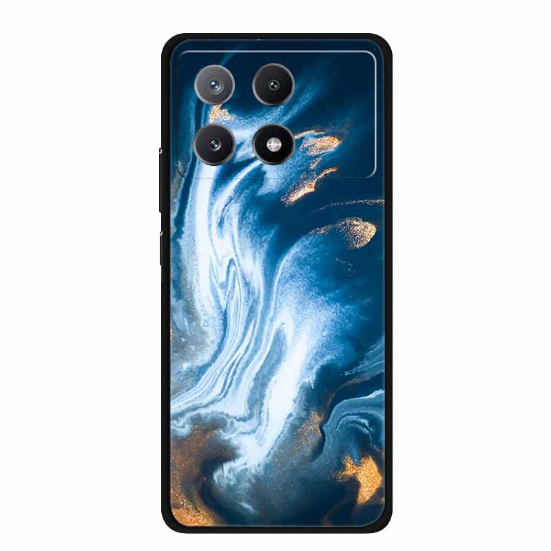 Marble Pattern Phone Case for Poco X6 Pro Clear Edge Cover Funda for Xiaomi Poco X 6 Pro Soft Transparent Coque Color Back Shell
