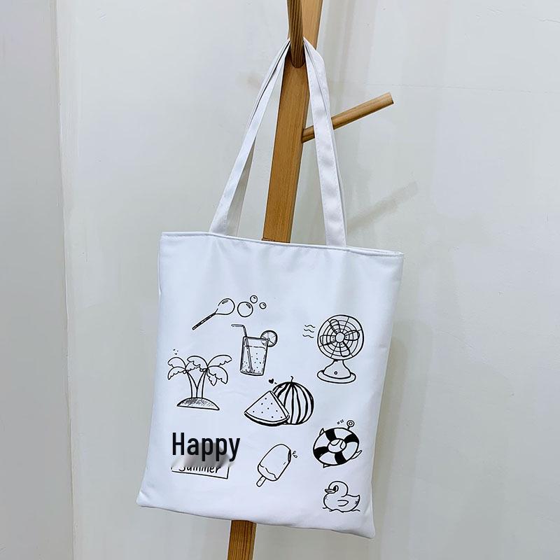 2023 Sommer Canvas Tragetasche für Studenten - Lässige Einzel-Schulter-Handtasche