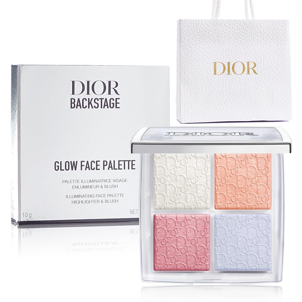 Dior Backstage Face Glow Palette Celestial Backstage Holiday Limited Edition Highlighter Blush Cosmetics Birthday Present Gift with Shopping Bag