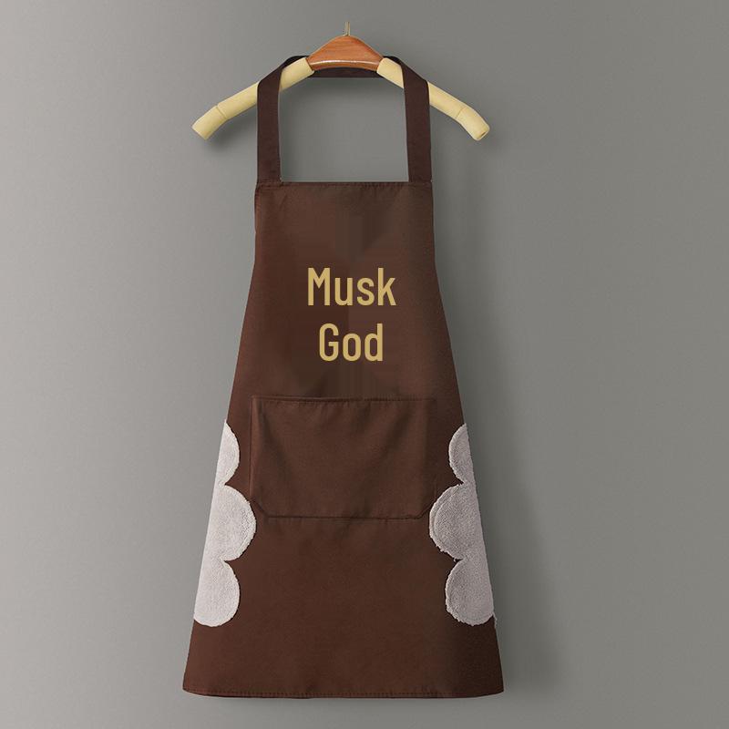 Waterproof & Oil-Proof PVC Logo Apron with Waistband for Kitchen and Catering
