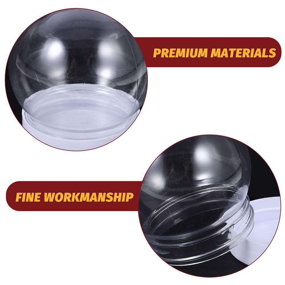 15Pcs DIY Snow Globe Accessories Plastic Clear Parts for Holiday Winter Decorations Snow Globe Replacement Snowglobe