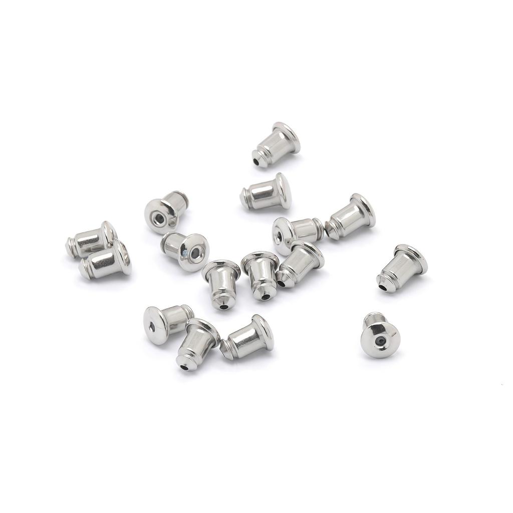 Stainless Steel Bullet Earplugs and Stud Earrings for DIY Jewelry Making