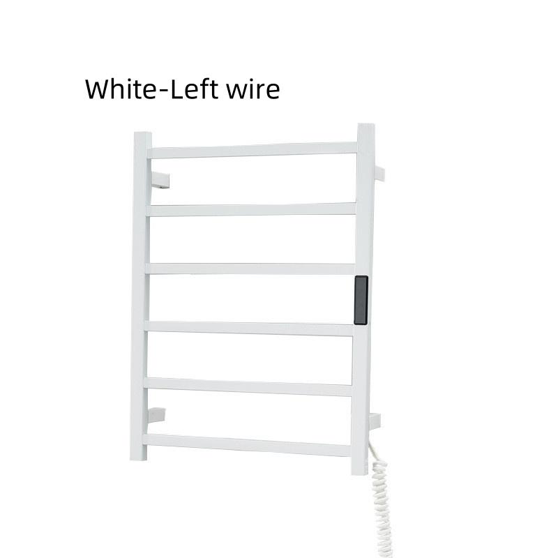 

Бытовая ванная комната Интеллектуальная электрическая вешалка для полотенец Гостевой дом Отель Электрический обогрев из углеродного волокна Вешалка для сушки полотенец с таймером White-Left wire