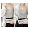 2025 Women's White Satin Camisole Tank Top: Elegant Back Design, Imitation Silk Summer Innerwear