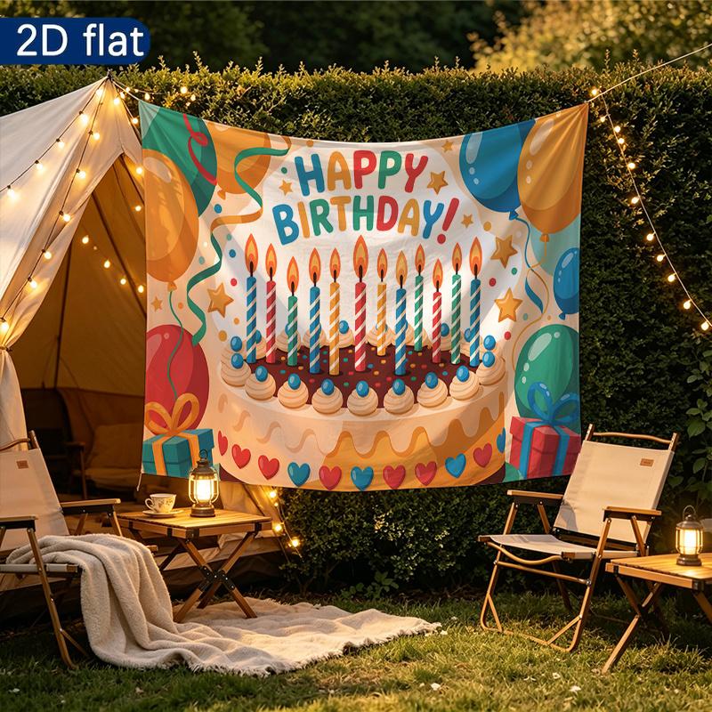 Colorful 2D Flat Backdrop Banner 1pc - Photo Booth Props