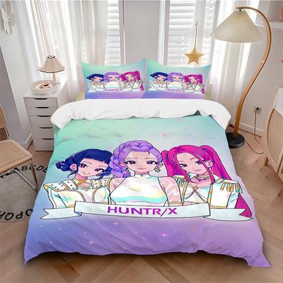 3er Set HuntrX, K-Pop Bettwäsche-Set: Ideal für Schlafzimmer oder Gästezimmer. Weich und bequem, ohne Kern yy251010124
