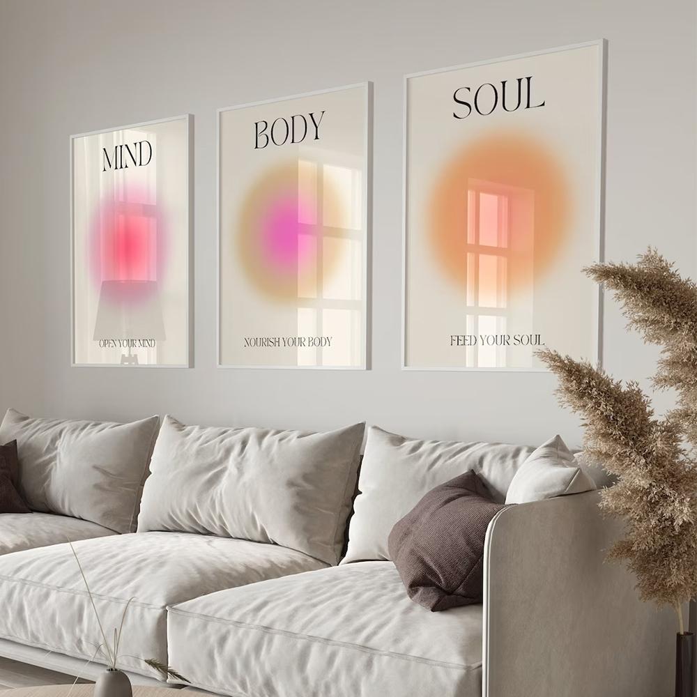 Trendy Motivasyon Alıntı Pozitif Aura Manevi Grenli Degrade duvar sanatı tuval yağlıboya Posterler Oturma Odası Ev Dekor Için