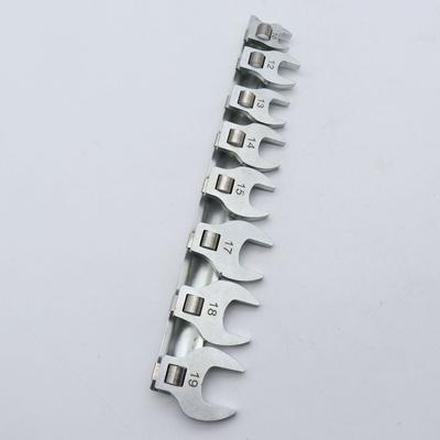 8Pcs Replaceable Open End Spanner 10 To 19mm L-shaped Wrench Portable Wrench Replacement Head