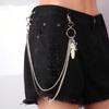 Personalized Street Dancing Cross Pendant, Trouser Chain, Waist Chain, Versatile Double-Layer Waist Chain, The Same For Men And Women