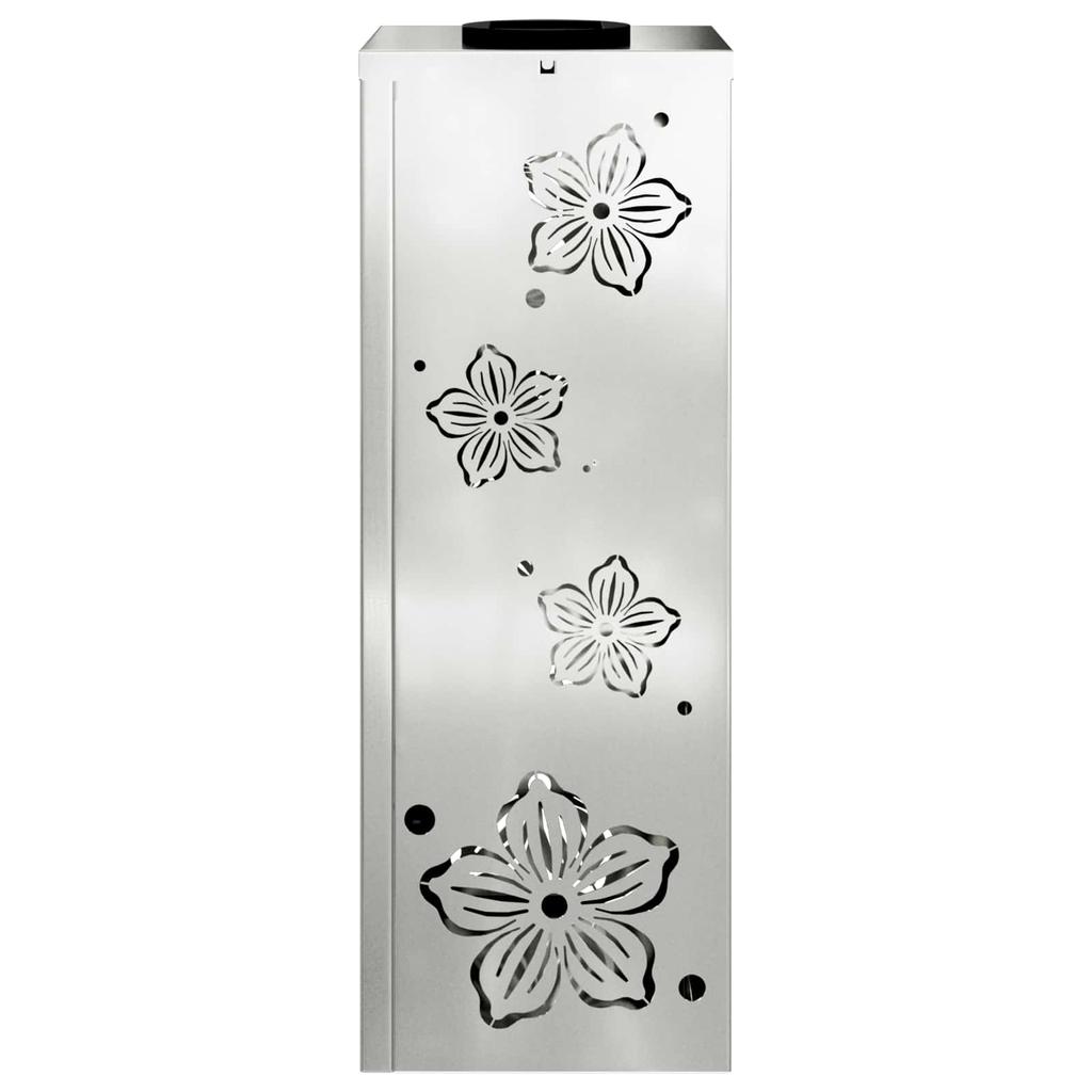 Solar LED Path Light 2 Pcs Silver Galvanized Steel