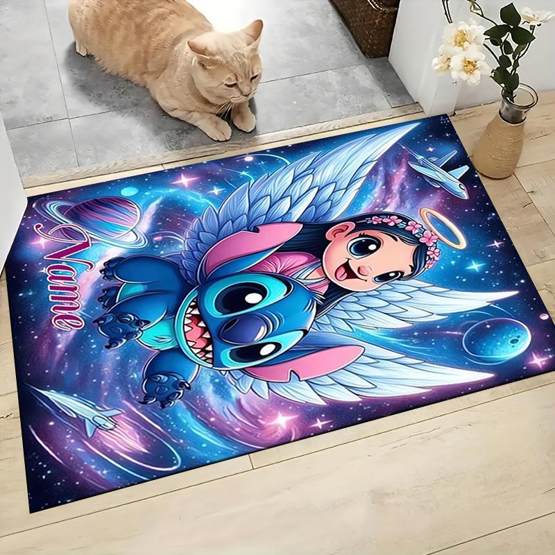 Custom Name Stitch Sweet Dreams Night Carpet Rug Customizable Soft Washable Anti-Slip Home Living Room Sofa Mats Personalized Rug. 0909374