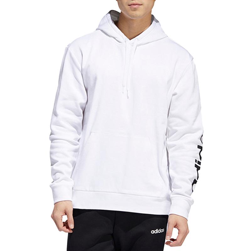 Adidas Casual Fleece Hoodie Sweatshirt Men Tops White FL4833