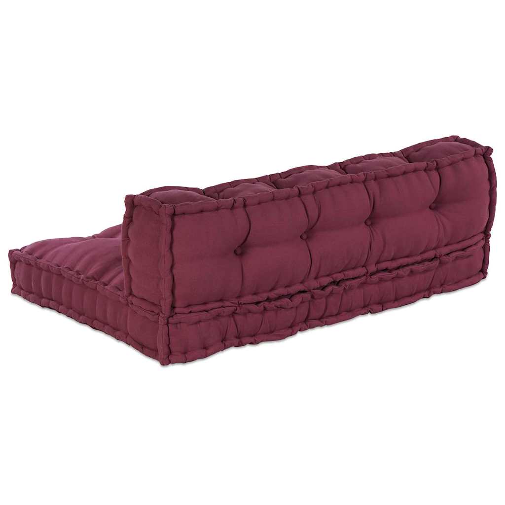 Pallet Sofa Cushion Set 2 Pcs Chestnut Brown 120 X 80 X 38 Cm Fabric
