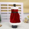 Christmas wine bottle cover, fabric Santa Claus clothing, red wine bottle table decoration